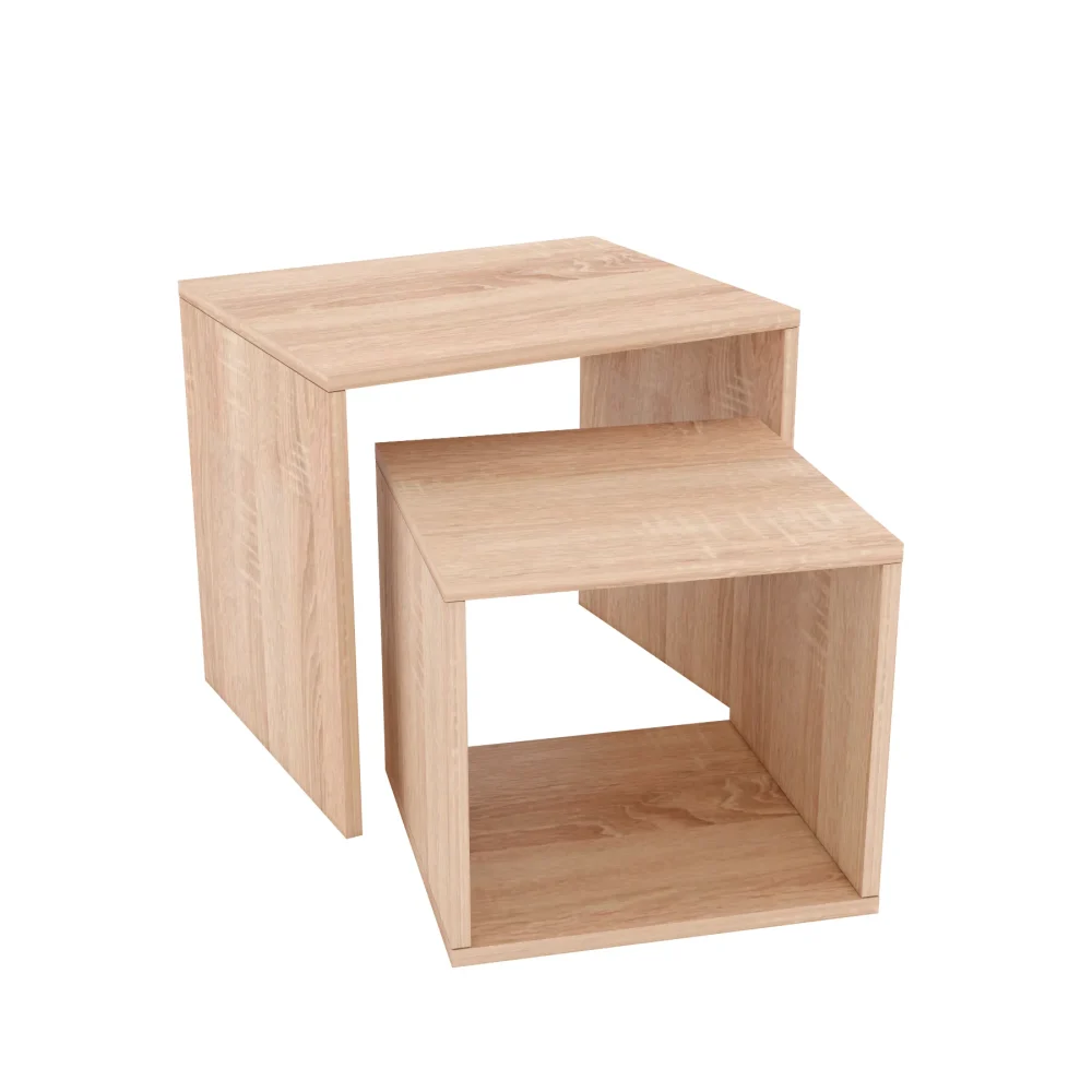 Stolik boczny z półką dąb