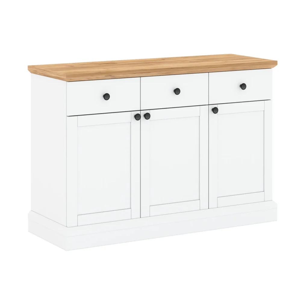 Chest of drawers with three doors and a drawer