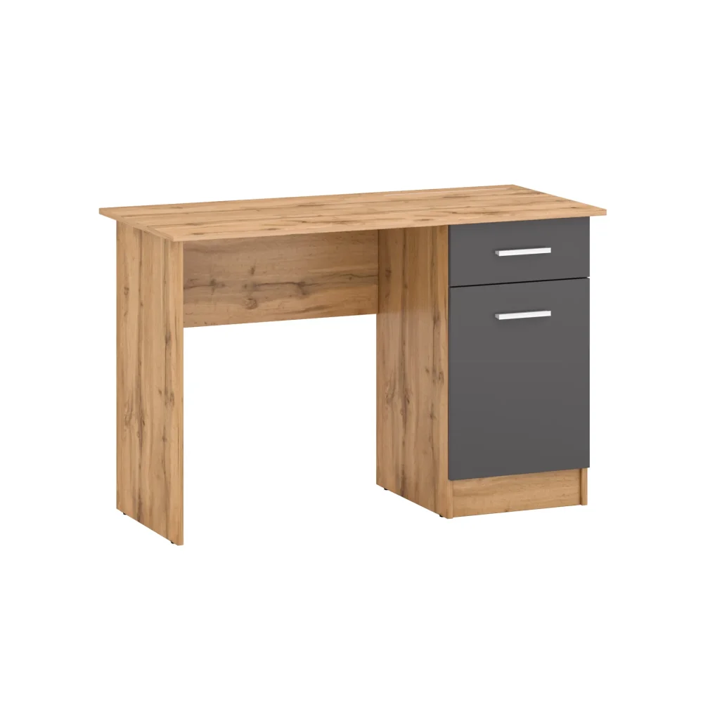 Biurko z szufladą czarno-dąb