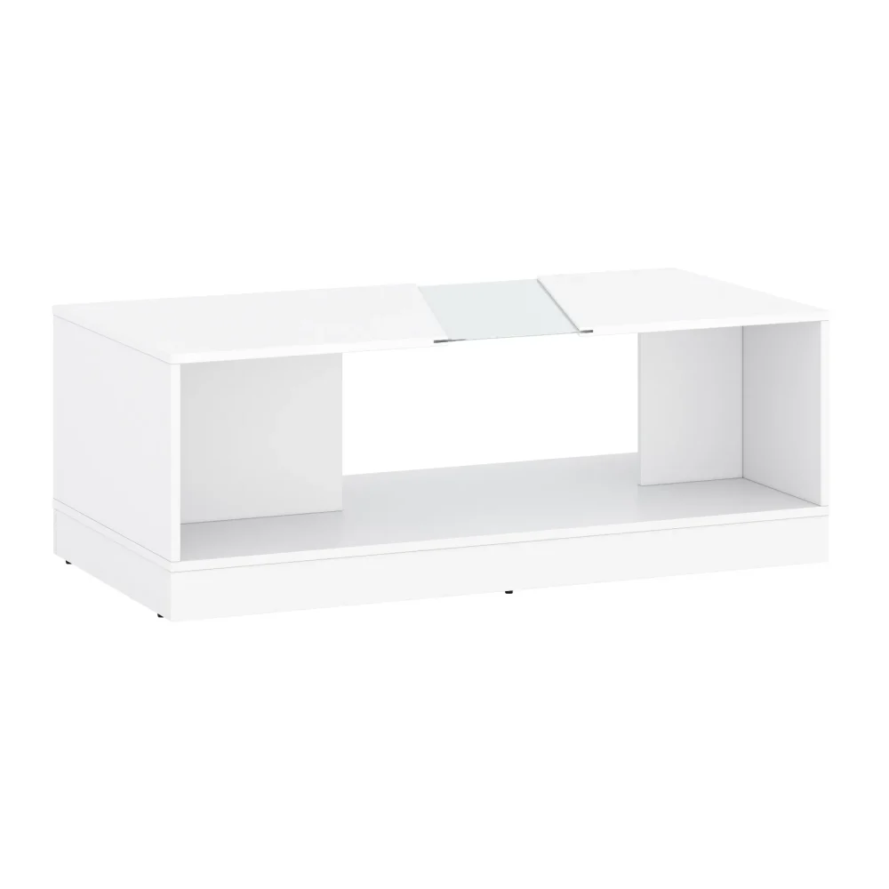 Coffee table with glass top