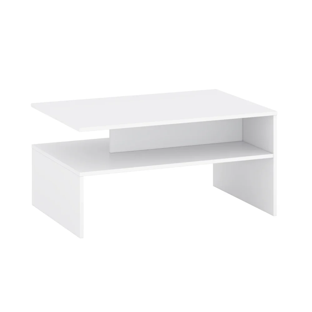 Stolik kawowy z półką biały