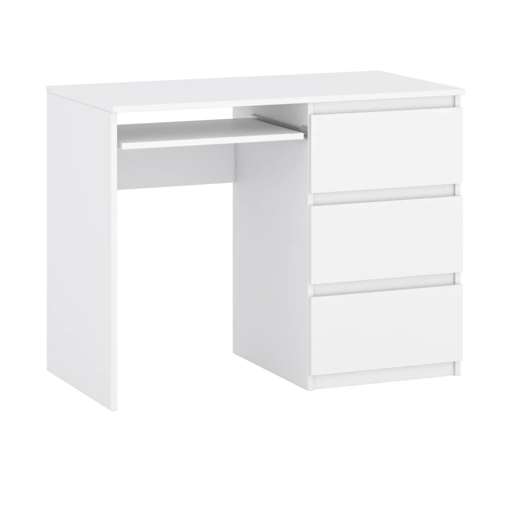 Biurko z 3 szufladami prawa strona