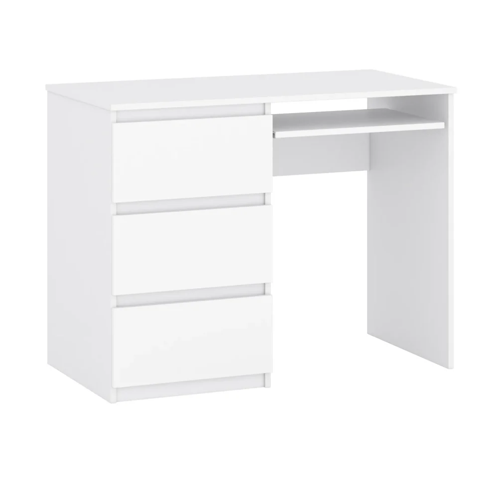 Biurko z 3 szufladami lewa strona