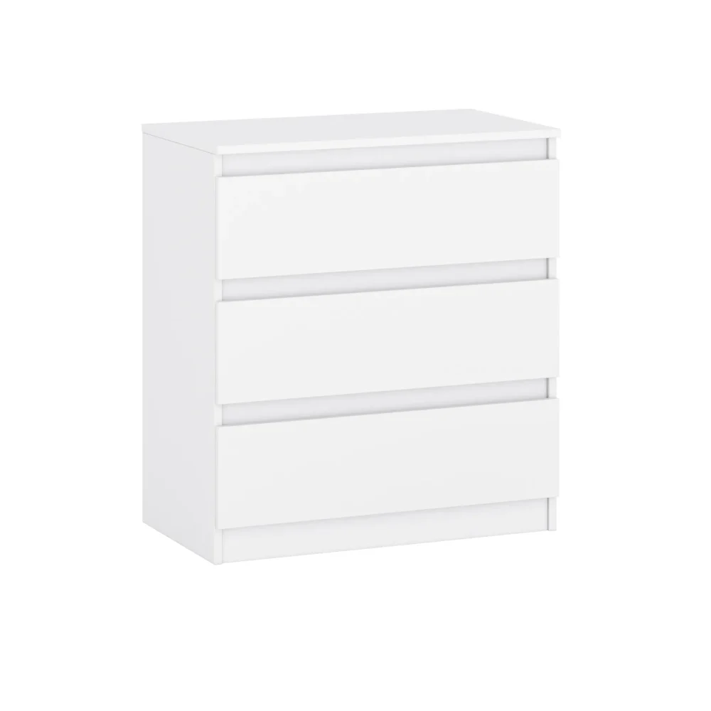 Komoda z trzema szufladami biała