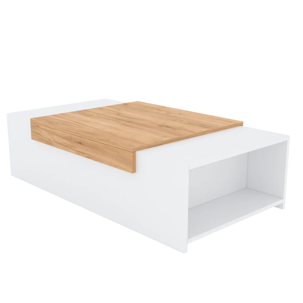 Stolik kawowy z dębowym blatem