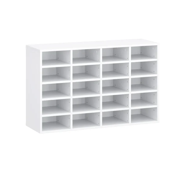 Shoe rack z dziesięcioma wnękami biały