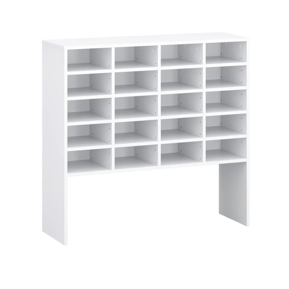 Hohe Schuhschrank mit Nischen weiß