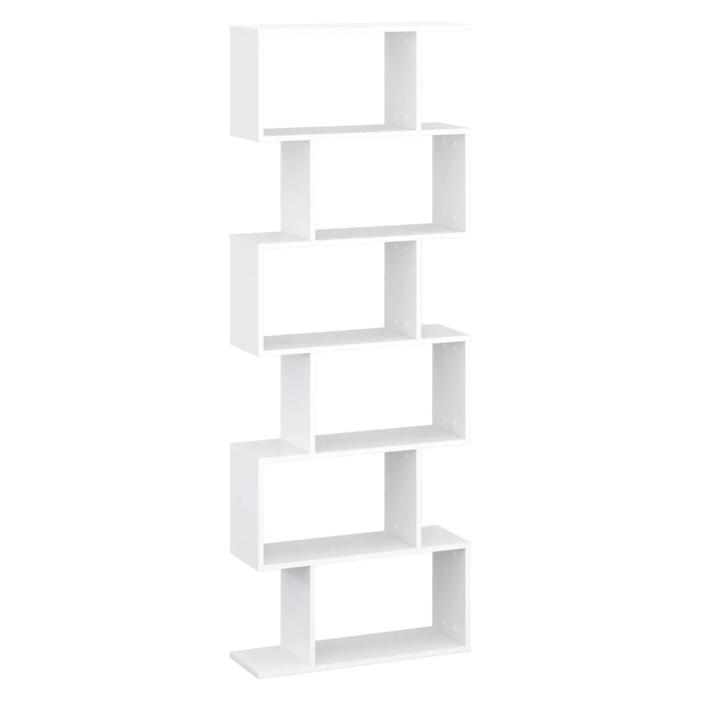 Regał dekoracyjny biały geometryczny