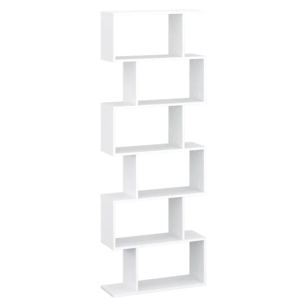Regał dekoracyjny biały geometryczny