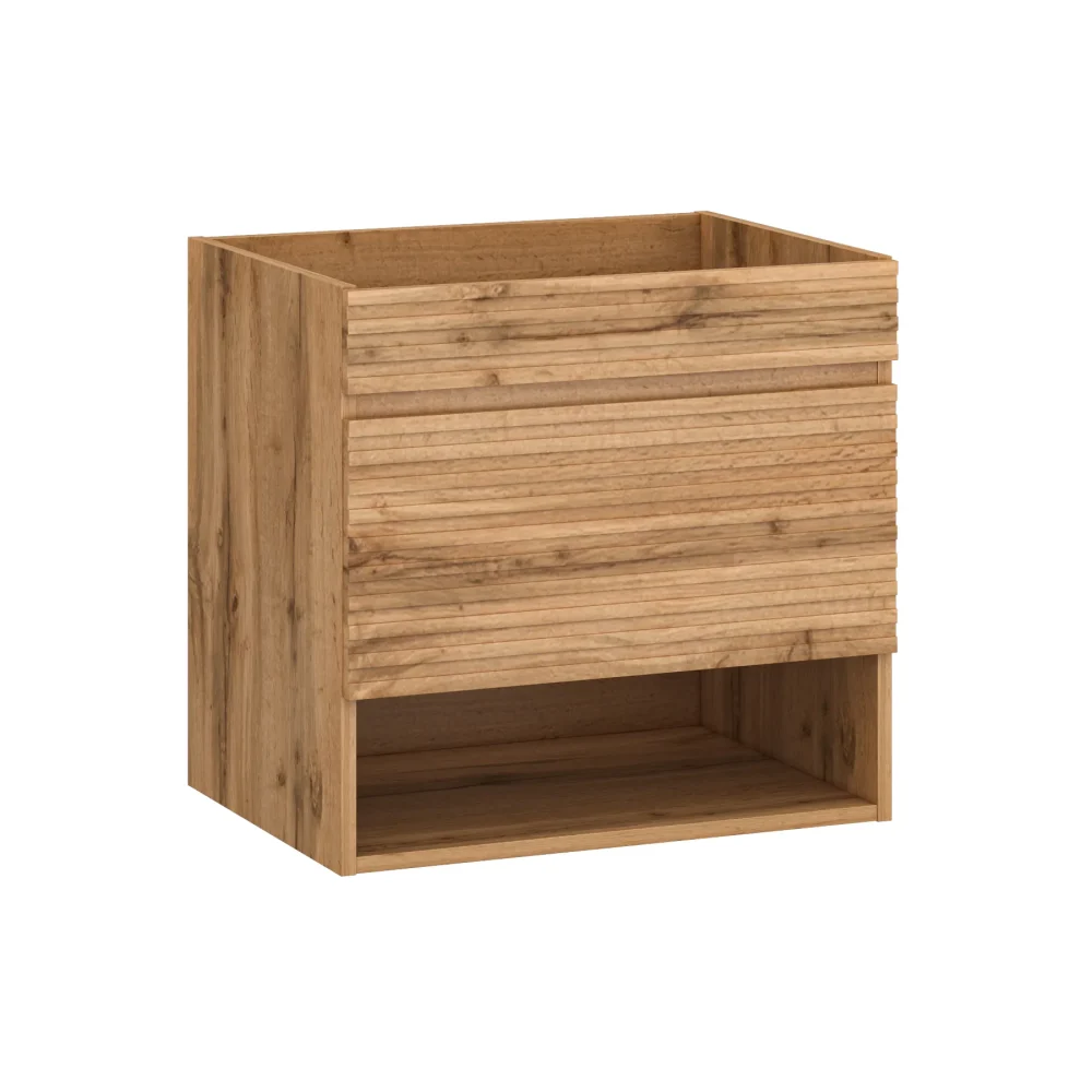 Szafka pod umywalkę 60 cm z ryflowaniem BRUNO Wotan Oak
