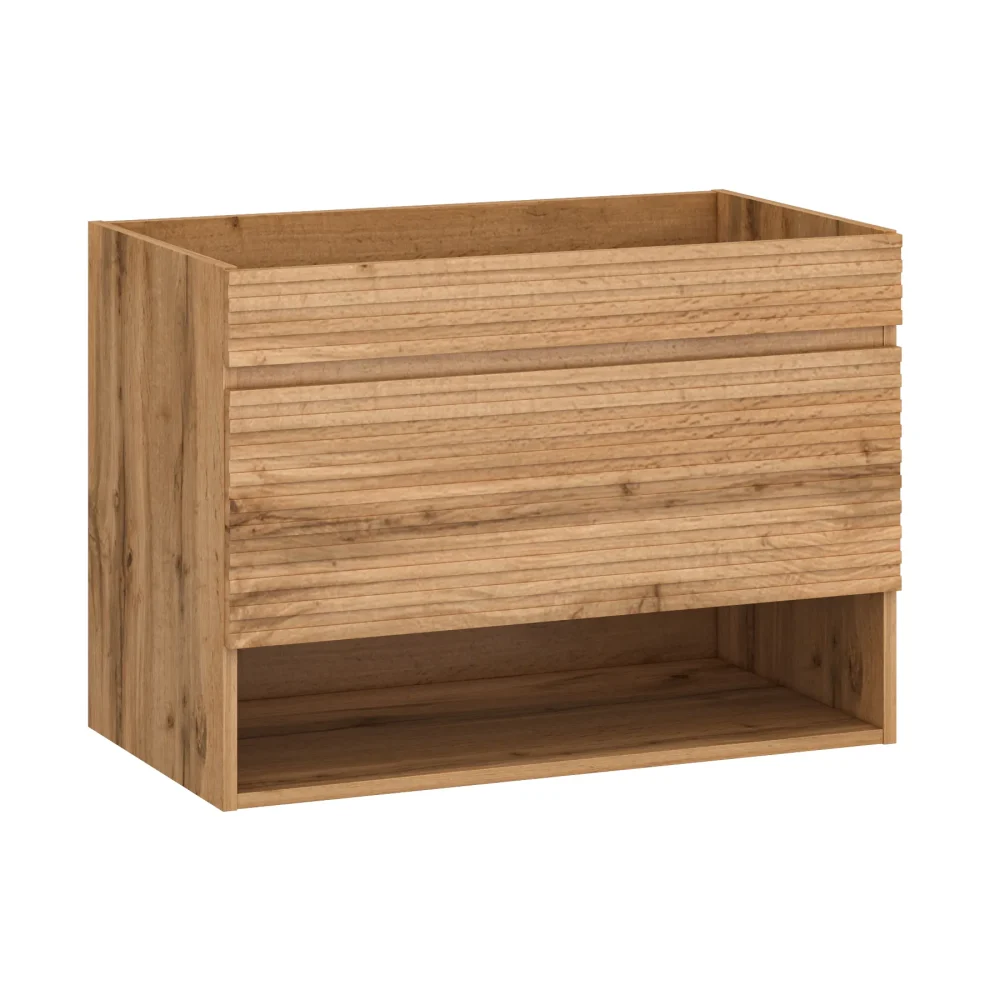 Szafka pod umywalkę 80 cm z ryflowaniem BRUNO Wotan Oak