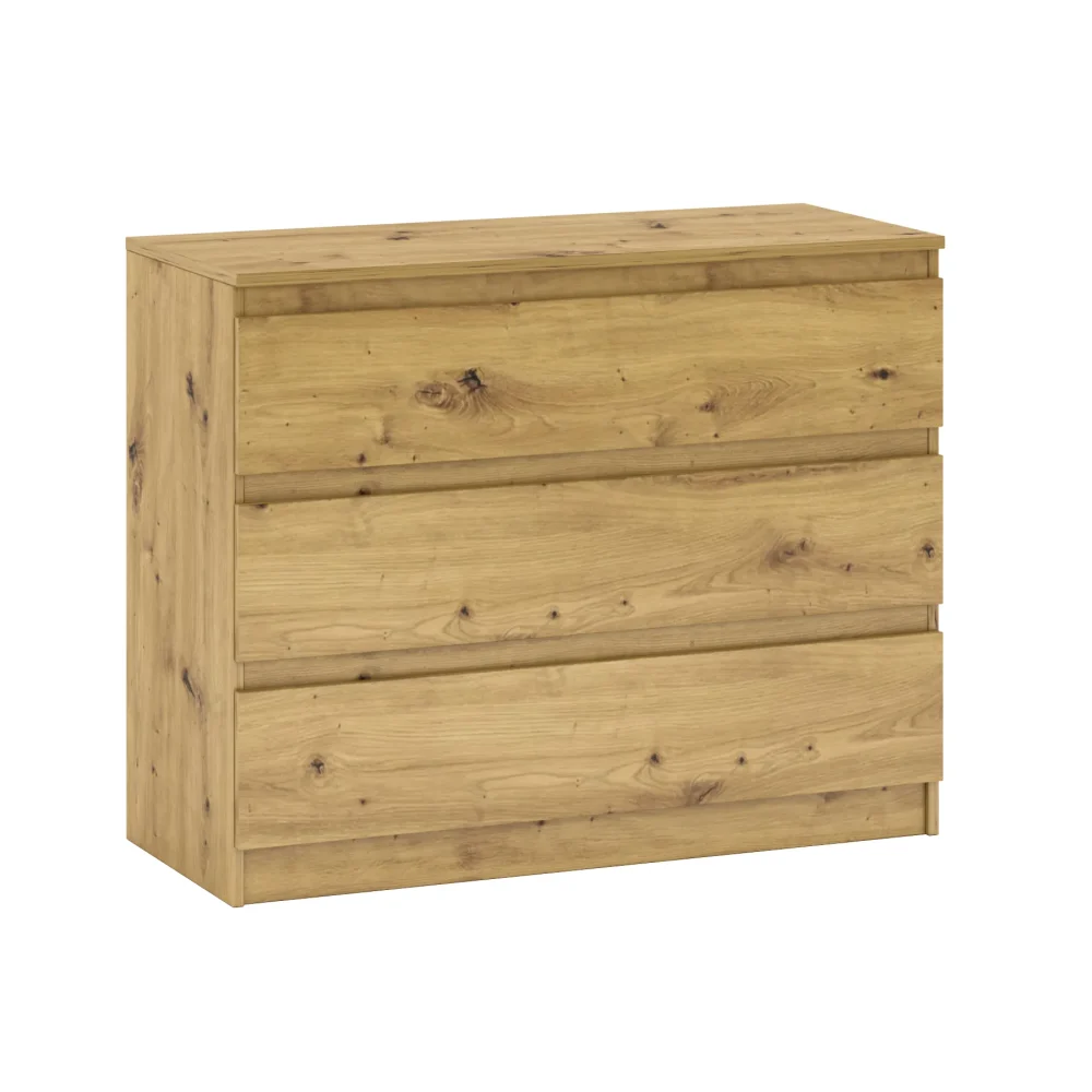 Szafka niska z trzema szufladami dąb rustykalny Comodo