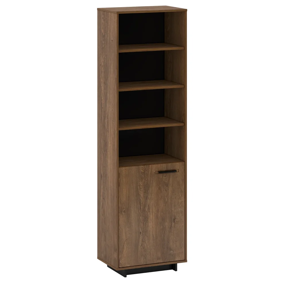 Regał wysoki z drzwiami Deli L