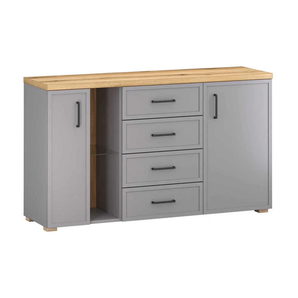 Komoda z frezowanym frontem Heming