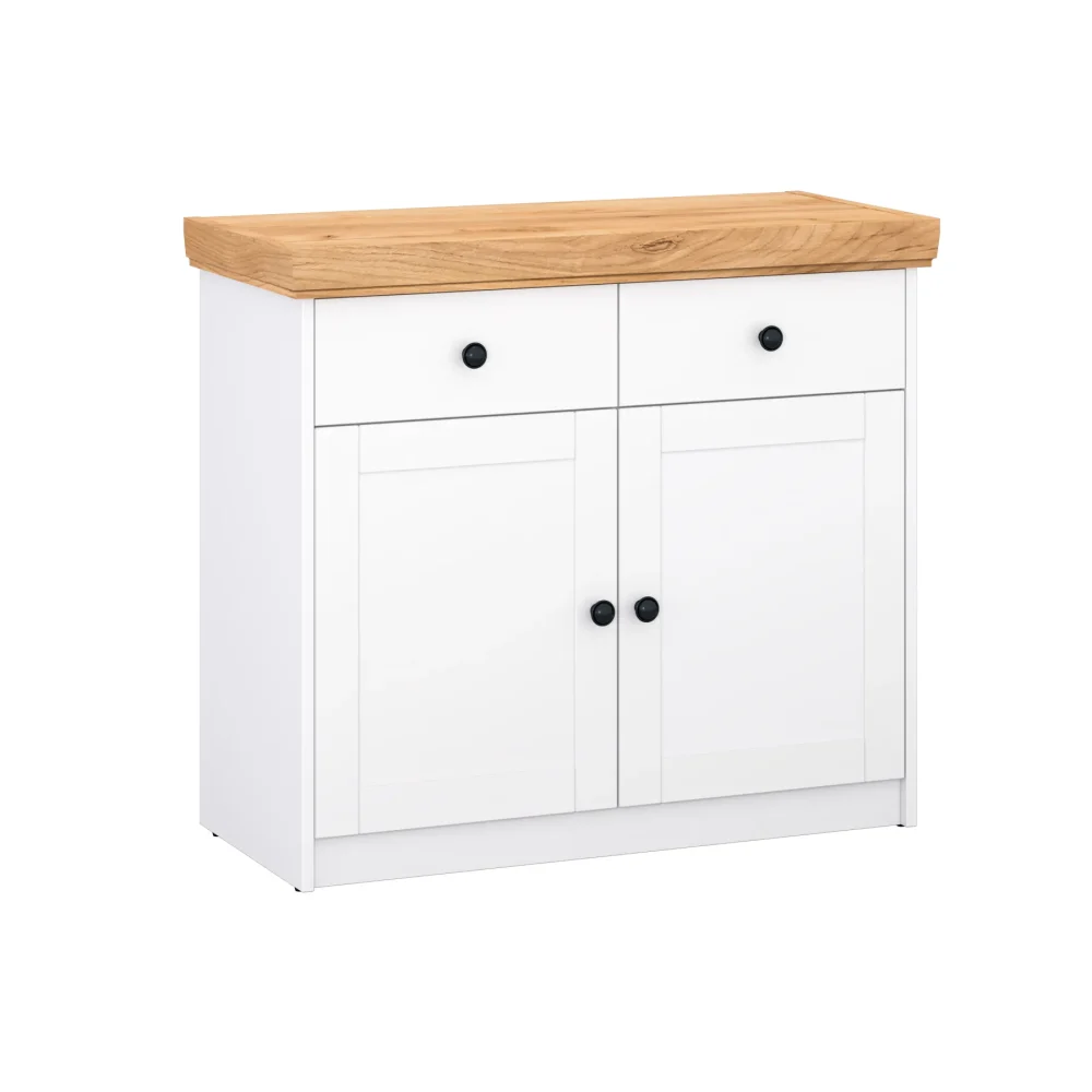 Szafka niska z drzwiczkami i szufladami Sky