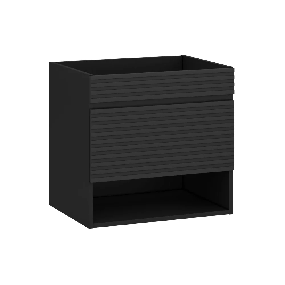 Szafka pod umywalkę 60 cm z ryflowaniem BRUNO Black