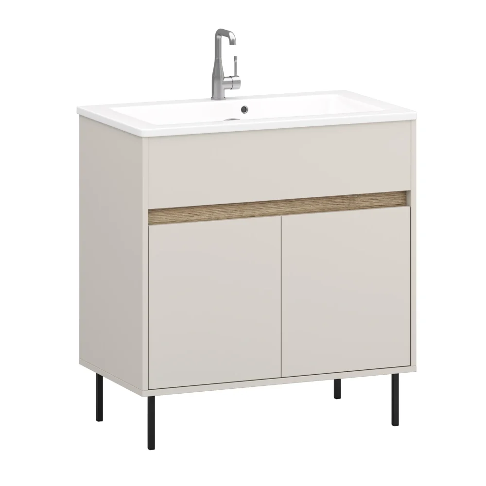 Szafka pod umywalkę z dwiema drzwiczkami Green Land Cashmere