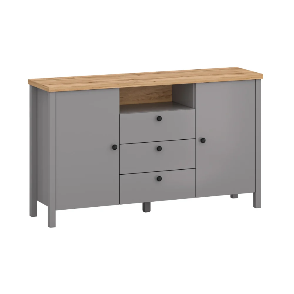 Komoda z szufladami i drzwiami Melini Grey