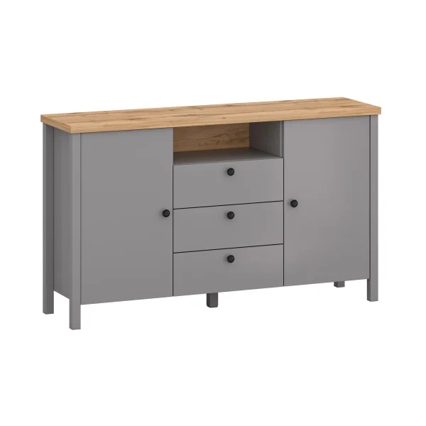 Komoda z szufladami i drzwiami Melini Grey