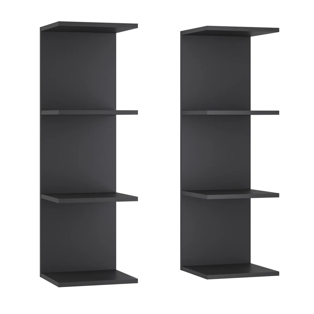 Zestaw podwójnych regałów mini Paolo Black