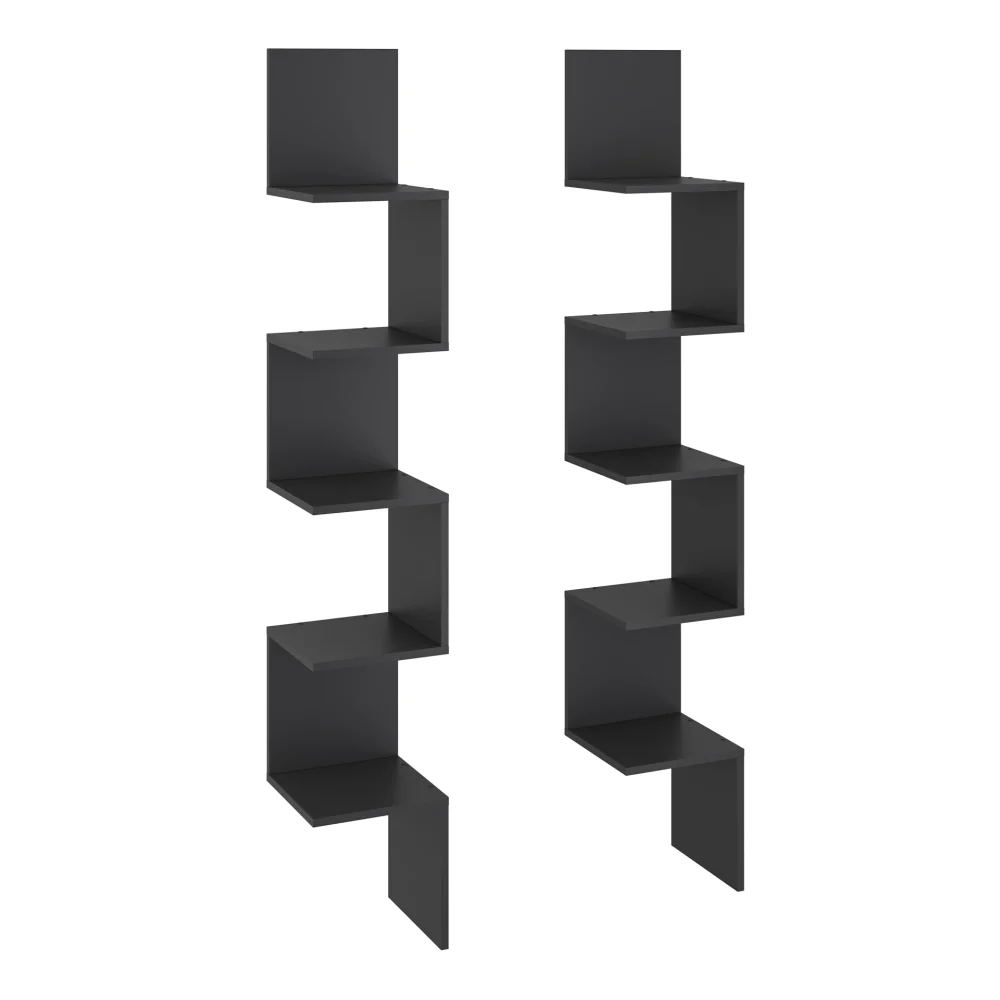 Zestaw narożnych regałów Paolo Black