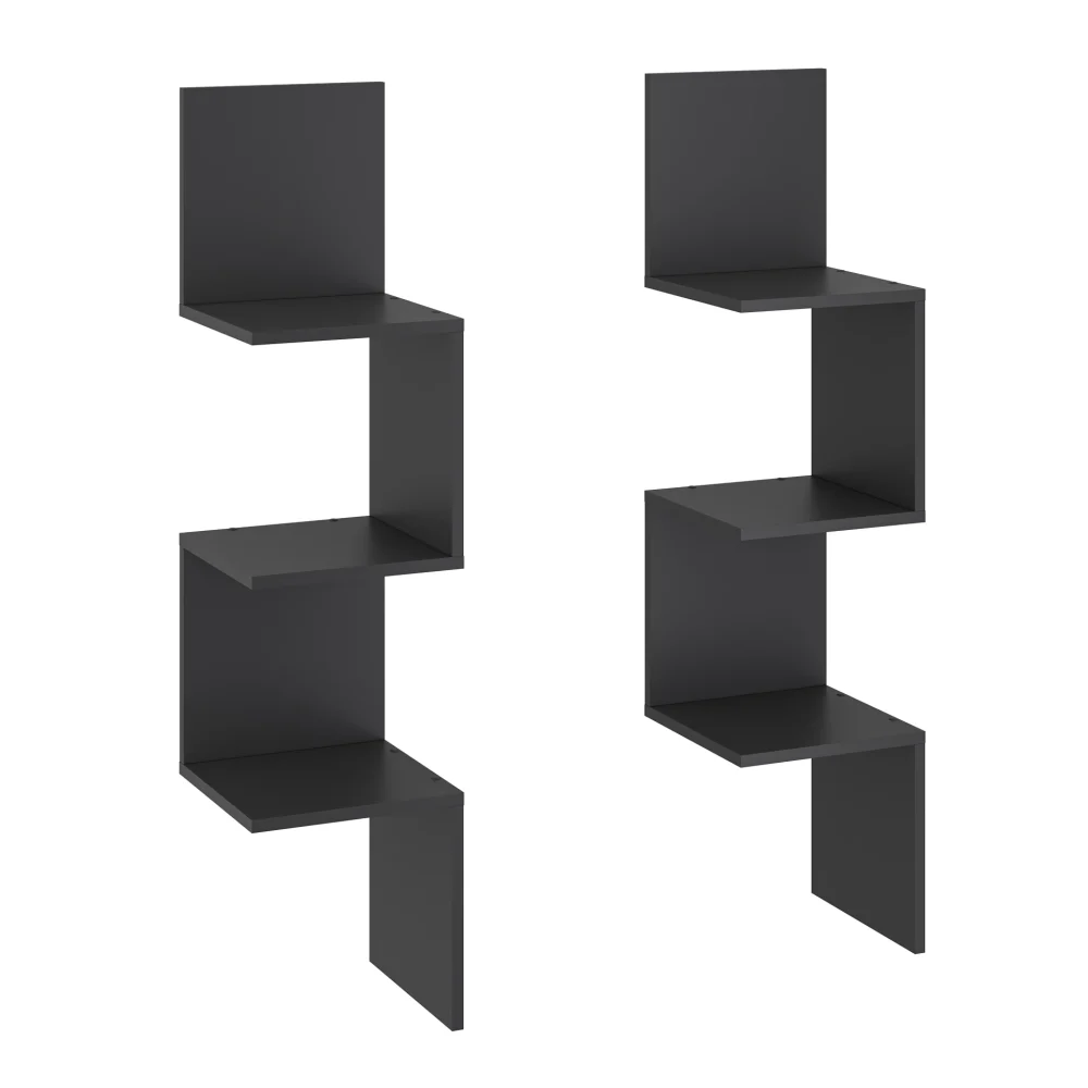 Zestaw narożnych regałów mini Paolo Black