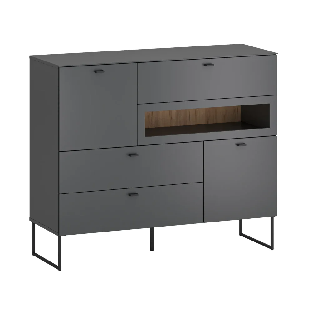 Komoda Sao Paulo Anthracite, S 120 cm