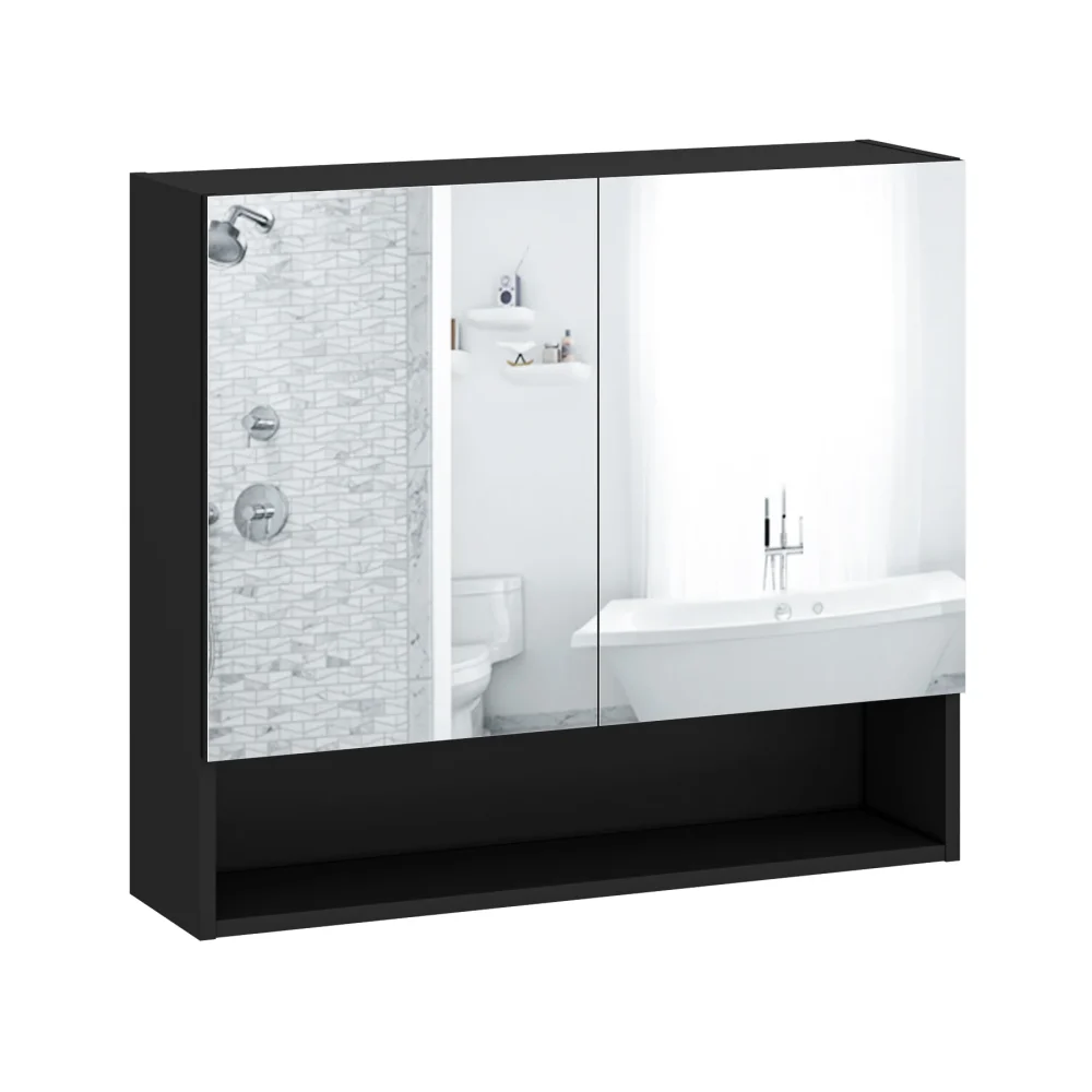 Bruno Schwarz Badezimmerschrank mit Spiegel