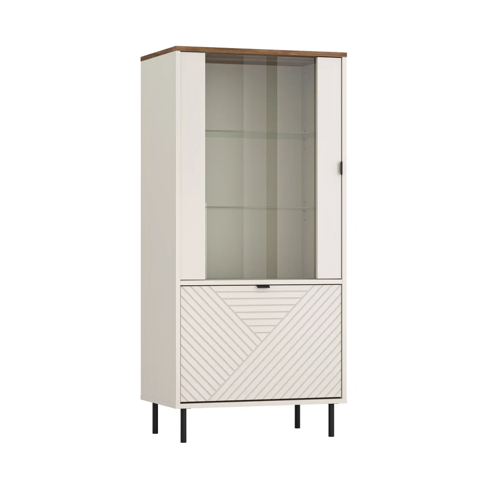 Iva tall showcase, W 135 cm